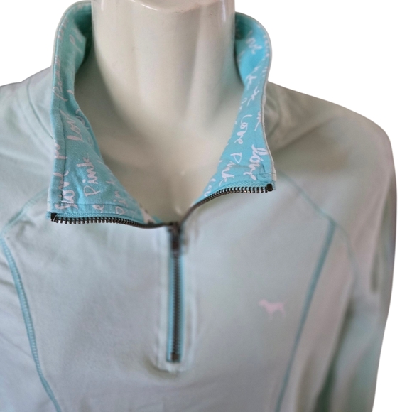 Victoria's Secret Aqua Quarter-Zip Sweatshirt - Picture 4 of 7